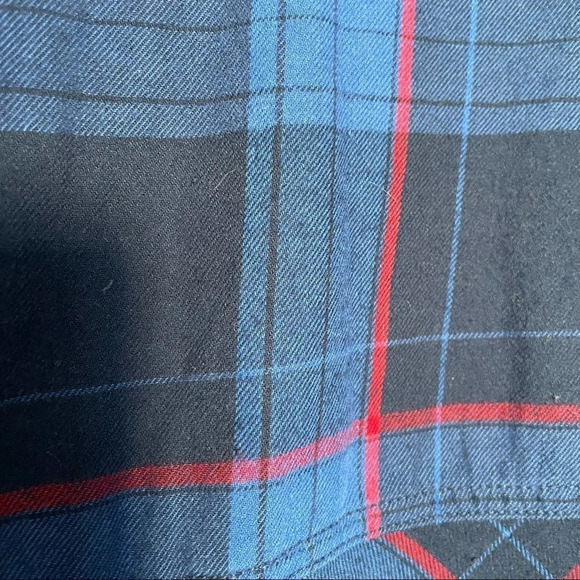 D/C Jean  Blue Red Plaid Long Sleeve Shirt Sz 1X - Picture 7 of 13
